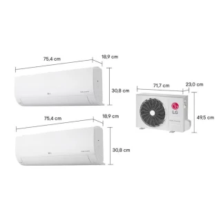 Ar-Condicionado LG Dual Inverter Voice +AI Bi-Split 16.000 BTU (9.000+9.000 BTU) Frio 220V - S32Q16SA181 Ar-Condicionado LG Dual Inverter Voice +AI Bi-Split 16.000 BTU (9.000+9.000 BTU) Frio 220V - S32Q16SA181