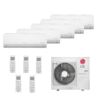 Ar Condicionado Penta Split LG 48000 BTUs (HW 3x09K + 1X12K + 1X24K) Quente e Frio Inverter 220V R-32 A5UW48GFA1.AWGZBRZ