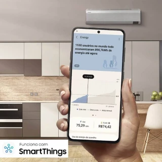 Ar-Condicionado Split HW Samsung Wind Free PowerVolt 12000 BTUs Frio Inverter Bivolt AR12BVFAVWKXAZ