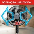 Ventilador de Coluna Arno 140W 40cm 6 Pás 3 Velocidades Preto VE2C 110V