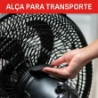 Ventilador de Coluna Arno 140W 40cm 6 Pás 3 Velocidades Preto VE2C 220V