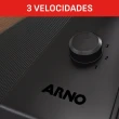 Ventilador de Mesa Arno 140W 40cm 6 Pás 3 Velocidades Preto VE2E 110V